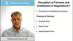 Perceptions of Fairness Entitlement in a Negotiation Instructional Video