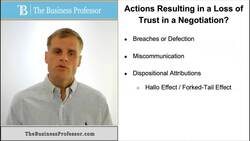 Losing Trust in a Negotiation Instructional Video
