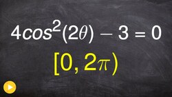 Solve a trig equation with a double angle Instructional Video