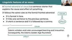 Identifying features of an essay for writing about early Islamic civilisation Instructional Video