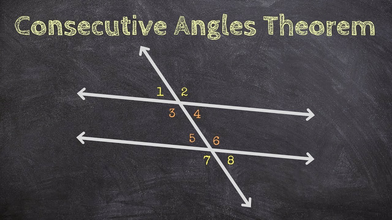 Consecutive Angles Theorem with Parallel Lines | Maths