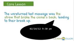 Understanding Idioms: The Straw That Broke the Camel's Back Instructional Video