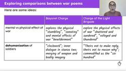 Comparing conflict in war poems from the Power and Conflict anthology Instructional Video