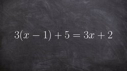 Solving a linear equation using multi steps with infinite many solutions Instructional Video
