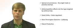Exemptions from Antitrust Regulation Instructional Video