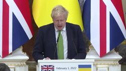 CLEAN : UK PM Johnson meets Ukraine's Zelensky amid Russia tensions News Clip
