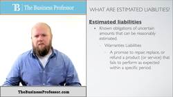 Warranties - Accounting for Estimated Liabilties Instructional Video