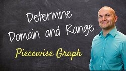 How to find the domain and range of a piecewise function graph Instructional Video