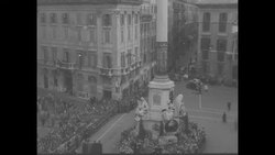 Pope Pius XII visits the Column of Virgin Mary and Basilica of St Mary Major and opens the first Marian year in Rome News Clip