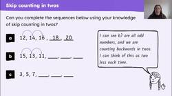 Counting in multiples of two, five, ten Instructional Video