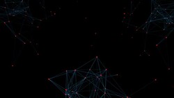 Abstract Global network connection dots and lines Linking entities. Geometric Technology concept loop background Network, networking, social media, internet communication. Medicine, science. Stock Footage