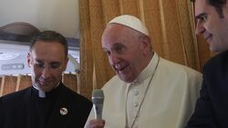 Pope talks to reporters en route to Morocco Instructional Video