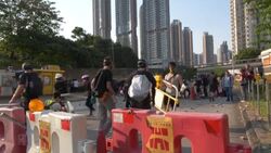 CLEAN : Hong Kong police protesters clash in 16th weekend of rallies News Clip