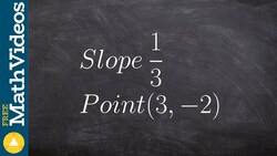 Find the equation of the line give a point and a slope using slope intercept Instructional Video