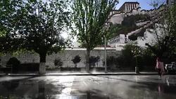 Potala Palace after a heavy rain. Stock Footage