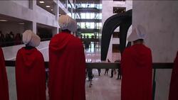 Women in 'Handmaid's Tale' costume protest hearing News Clip