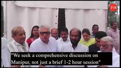 'Don't want a '2-minute Maggie noodle' discussion on Manipur'; Opposition hardens stand News Clip