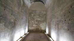 Egypt, Abydos - Temple of Sety I - Chapel of Sokar Stock Footage