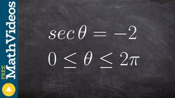 Evaluate for theta between 0 and 2pi Instructional Video