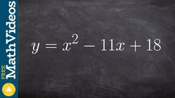 Finding the axis of symmetry of an equation in general form Instructional Video