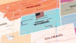 Wyoming from USA States Stock Footage