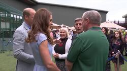 Prince William and Kate Middleton Chat to Staff at Wimbledon News Clip