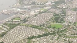 Aerials of police at the scene of Plymouth shootings News Clip