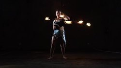 Fire dance. Fire performer. Stock Footage