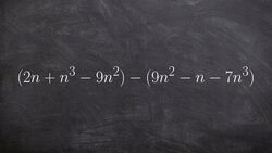 Subtracting two polynomials Instructional Video