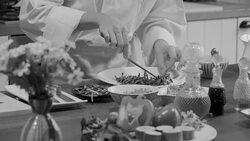 B&W; Culinary Art Stock Footage