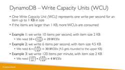 AWS Certified Data Analytics Specialty 2021 – Hands-On - DynamoDB RCU and WCU - Throughput Instructional Video