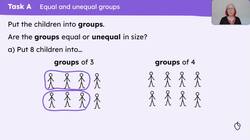 Identify and explain when objects cannot be grouped equally Instructional Video