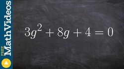 Review factoring a trinomial using ac method, 3g^2 + 8g + 4 = 0 Instructional Video