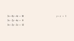 Algebra 47 - Describing Infinte Solution Sets Parametrically Instructional Video