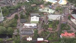 Aerial shots of Thorpe Park... News Clip