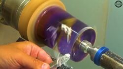 Crafting a Blue Ocean Dragon Egg Out of Wood Instructional Video