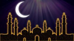Islamic Ramadan Eid Neon Background Stock Footage