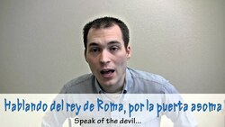 How to say "speak of the devil!" in Spanish (Día 18) Instructional Video