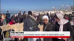 Long walk home: Palestinians march on foot to north Gaza News Clip