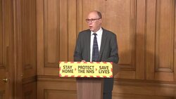 Steve Powis speaks at daily presser on Covid-19 from Downing Street News Clip