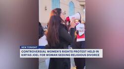 Controversial women’s rights protest held in Kiryas Joel for woman seeking religious divorce News Clip