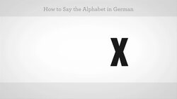 How to Say the Alphabet in German Instructional Video