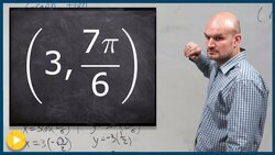 Graph a point in polar form and then convert to rectangular form Instructional Video