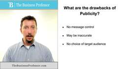 Marketing - Drawbacks of Publicity Instructional Video