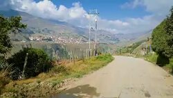 Country road at Mucuchies from Gavidia remote town, Merida state, Venezuela. Stock Footage