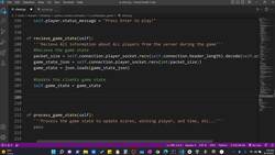 The Art of Doing - Python Network Applications with Sockets - Online Multiplayer Game Part 10 - Processing Game State on All Clients Instructional Video