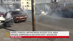 Israeli forces have fired tear gas on young Palestinians News Clip