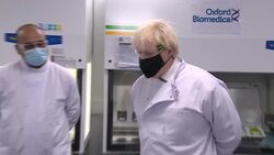 Boris Johnson visits Manufacturing facility for the Oxford/Astrazeneca vaccine News Clip