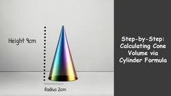 Volume of a Cone Made Simple - Using Cylinder Formula Instructional Video
