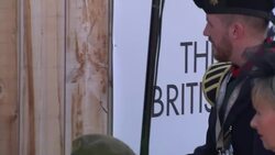 Veterans arriving for remembrance service at the Cathedral of Bayeux News Clip